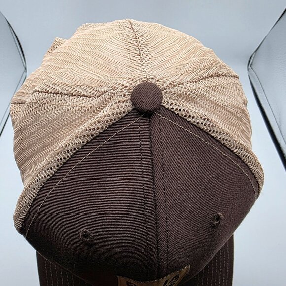 Baja Brewing Co Unisex Adjustable Brown Beige Mesh Trucker Hat Cap Outdoors - Picture 5 of 9